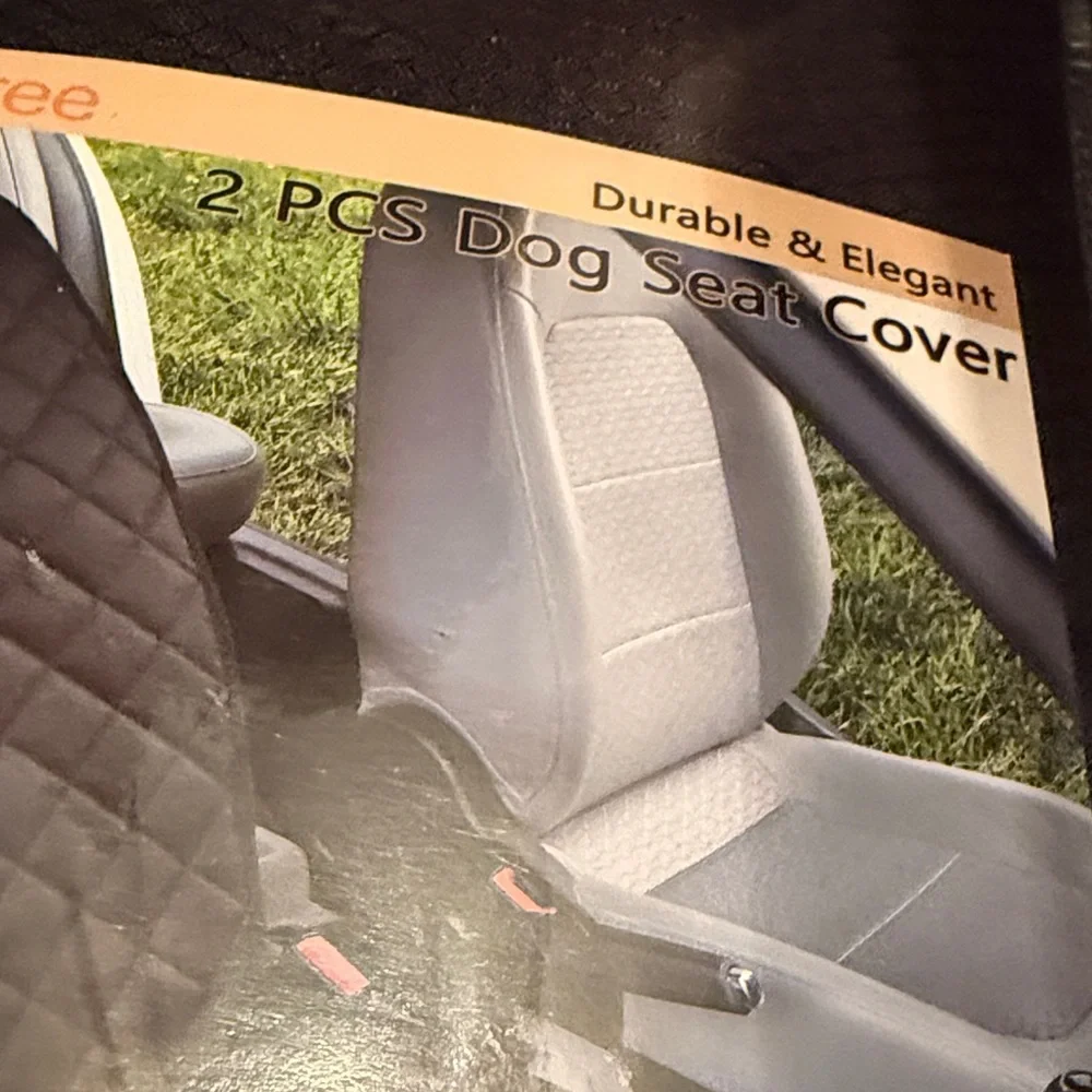 Paw Jamboree Black Dog Seat Cover 2 pc for bucket seats NWT